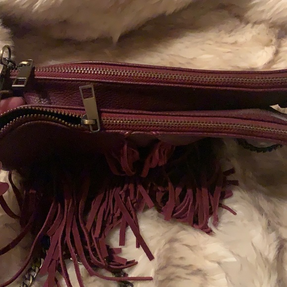 Plum, fringe Street Level purse. - Picture 2 of 4